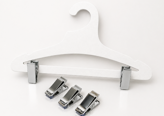 Metal Clip ( Accessory for securing Trousers and Skirts to Hangers )