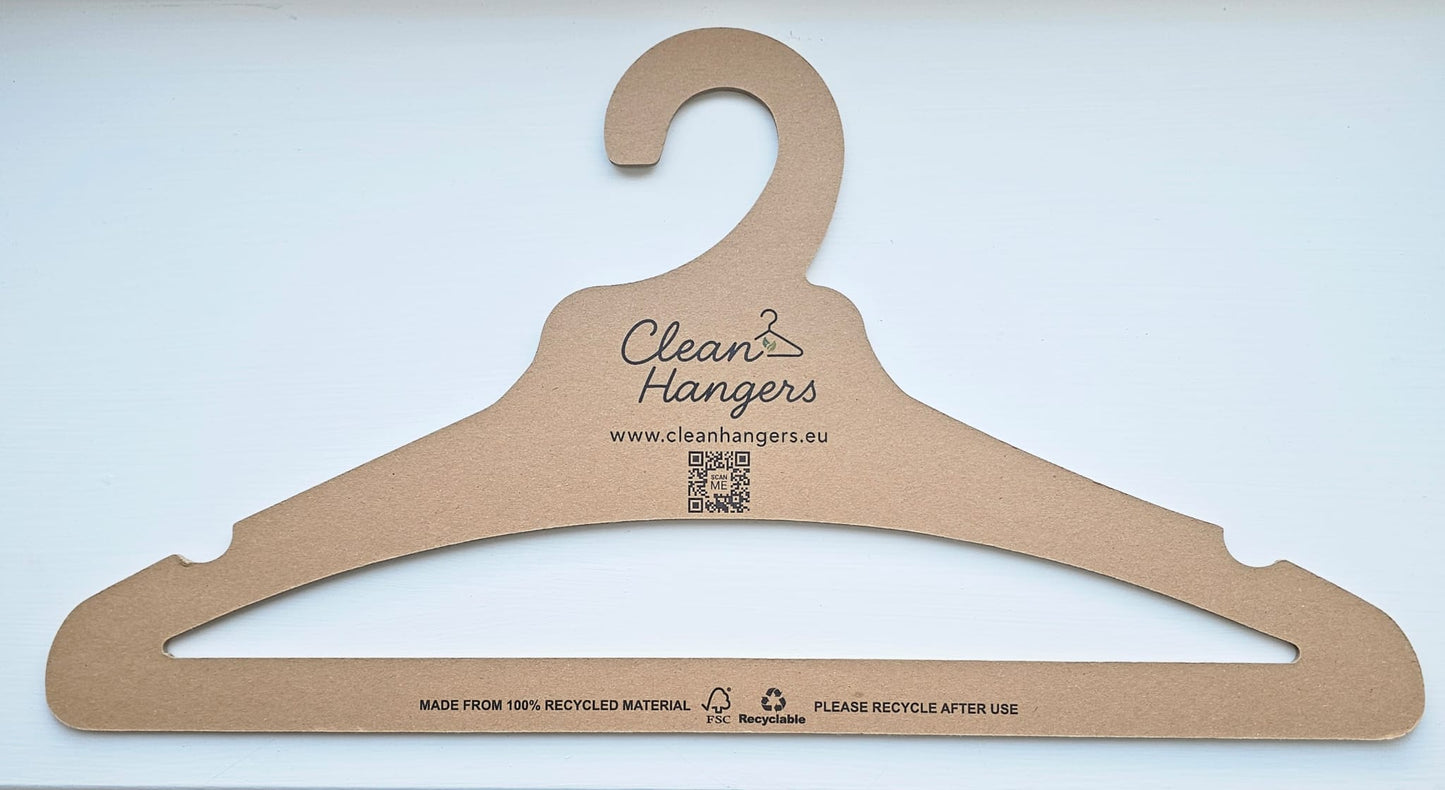 Eco-Friendly Sustainable Clothes Hangers – Adult (Pack Sizes 10, 50, 200)